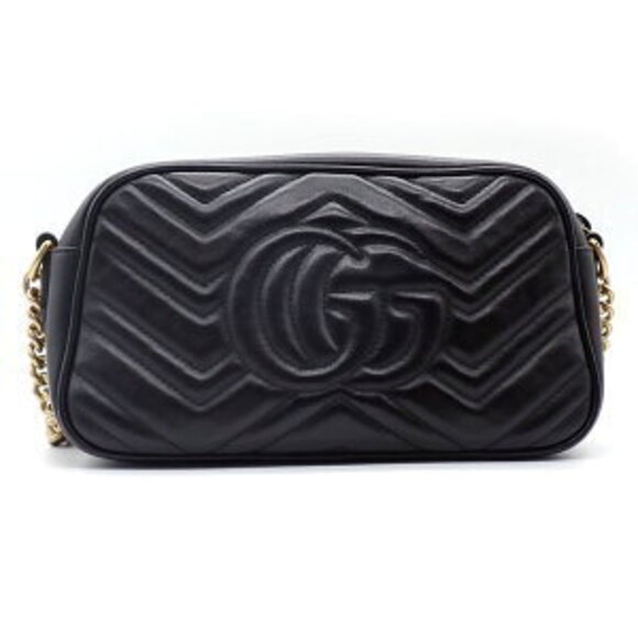 Gucci GG Marmont Shoulder Bag Black Quilted Leather - Picture 2 of 10